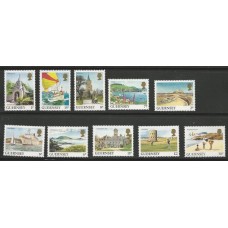 Guernsey - 0327/36 - Definitivos/Praia, Golfe, Castelo, Flores