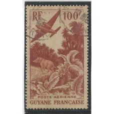 Guyana Francesa - Ae36 - Tapir e Avião Guyana Francesa - Ae36 - Tapir e Avião