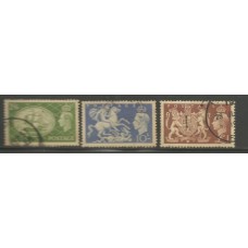 Inglaterra - 0256+258/9 - George VI Filigrana L Inglaterra - 0256+258/9 - George VI Filigrana L