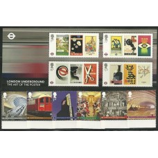 Inglaterra - 3789/94 + Bloco 99 - Metrô de Londres