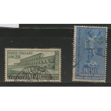 Itºlia - 556/7 - UNESCO Carimbados