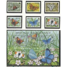 Jersey - 1285/90 + Bloco 71 - Borboletas e Mariposas II