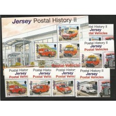 Jersey - 1302/7+Bl.73 - História Postal/Veºculos
