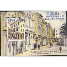 Jersey - Bloco 096 - História Postal/Edifácios Postais