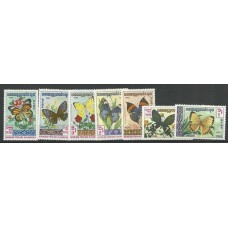 Kampuchea - Borboletas e Flores(FAU-KA006)