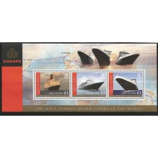 Isle of Man - Bloco 069 - 160 Anos Cia Marºtima CUNARD