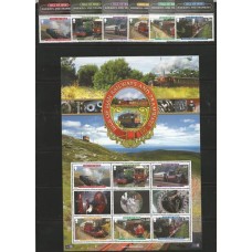 Isle of Man - 1656/61 +Bl.81 - Trens/Locomotivas Antigas