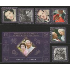 Isle of Man - 1681/6+ Bl.86 - Rainha Elizabeth e Príncipe Philip