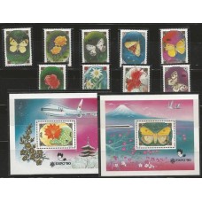 Mongólia - Borboleta/Flores(FAU-M348)