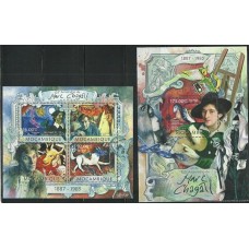 Moçambique - Pinturas de Marc Chagall(DIV-M038)