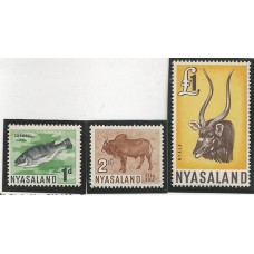 Nyasaland - Somente os selos de Fauna(FAU-NYA01)