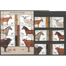 Portugal - 4571/6+F4571 - Raças Autôctones de Portugal