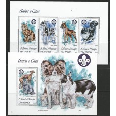 St.Tomé e Príncipe - Câes e Gatos/Escotismo(FAU-S213)