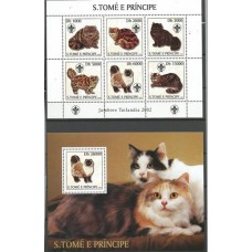 St.Tomé e Príncipe - Gatos e Câes/escotismo(FAU-S238)