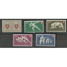 Suiça - 497/501 - 100 Anos Selo e Esportes