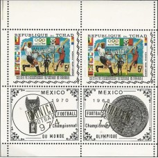 Tchad - Copa Futebol 1970/Olimpíadas Mexico 1968(ESP393A2)
