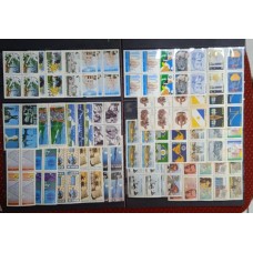 BRASIL - ANO COMPLETO 1990 QUADRAS(PB27)