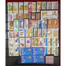 BRASIL - ANO COMPLETO 1973 QUADRAS(PB25A)