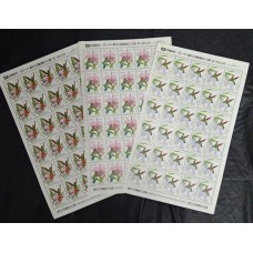 Folhas BRAPEX91/Beija-Flores e Orquídeas C-1755/7(FOLHA26)