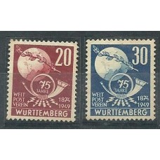 Alemanha (Wurtemberg) - 51/2-Oc.Francesa/75 Anos da UPU