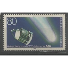 Alemanha Federal - 1105 - Satélite e Cometa Haley