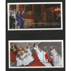 Guernsey - Blocos 0zs72/3 - Casamento do Príncipe William