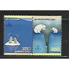 Coreia do Sul - Fauna -  Preservação das Regiões  Polares e Glaciais  - Pinguins - Ursos polares 