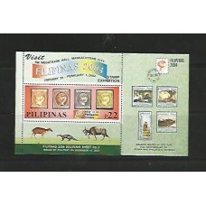 Filipinas - Diversos - Selos Sobre Selos - Bloco 202 - gomado  ( Pequenas manchas amarelas) -