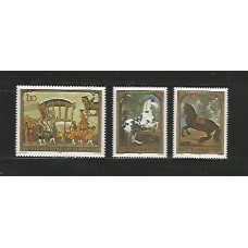 Liechtenstein - 658/60 - Pinturas de Cavalos e  Carruagem - Obras de Artes - J.G VOM HAMILTON - A. FAISTENBERGER - MATIN VON MEYTENS -  Fauna 
