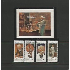 Maldives - 100° Aniversario da Descoberta do Bacilo da Tuberculose por Robert Koch - microscópio - bacilos 