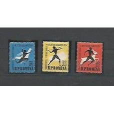 Romênia - 1536/8 -  Campeonato Internacional de Atletismo de Bucareste - atleta correndo -  atleta em movimento/correndo - Esportes - COM CHARNEIRA