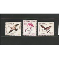 Espanha - SAHARA - Dia do Selo - Aves - gomado - com mancha amarela