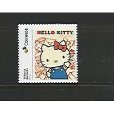 SI0026-SELO INSTITUCIONAL 50 ANOS DA HELLO KITTY, ROUPA AZUL - 2024 - MINT