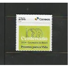 SI0059-SELO INSTITUCIONAL CENTENÁRIO DA UNIÃO DOS ESCOTEIROS DO BRASIL - UEB - 2024 - MINT