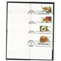 USA - Flores Tropicais -Temática Flora - Envelopes - 2884/7 USA - Flores Tropicais -Temática Flora - Envelopes - 2884/7